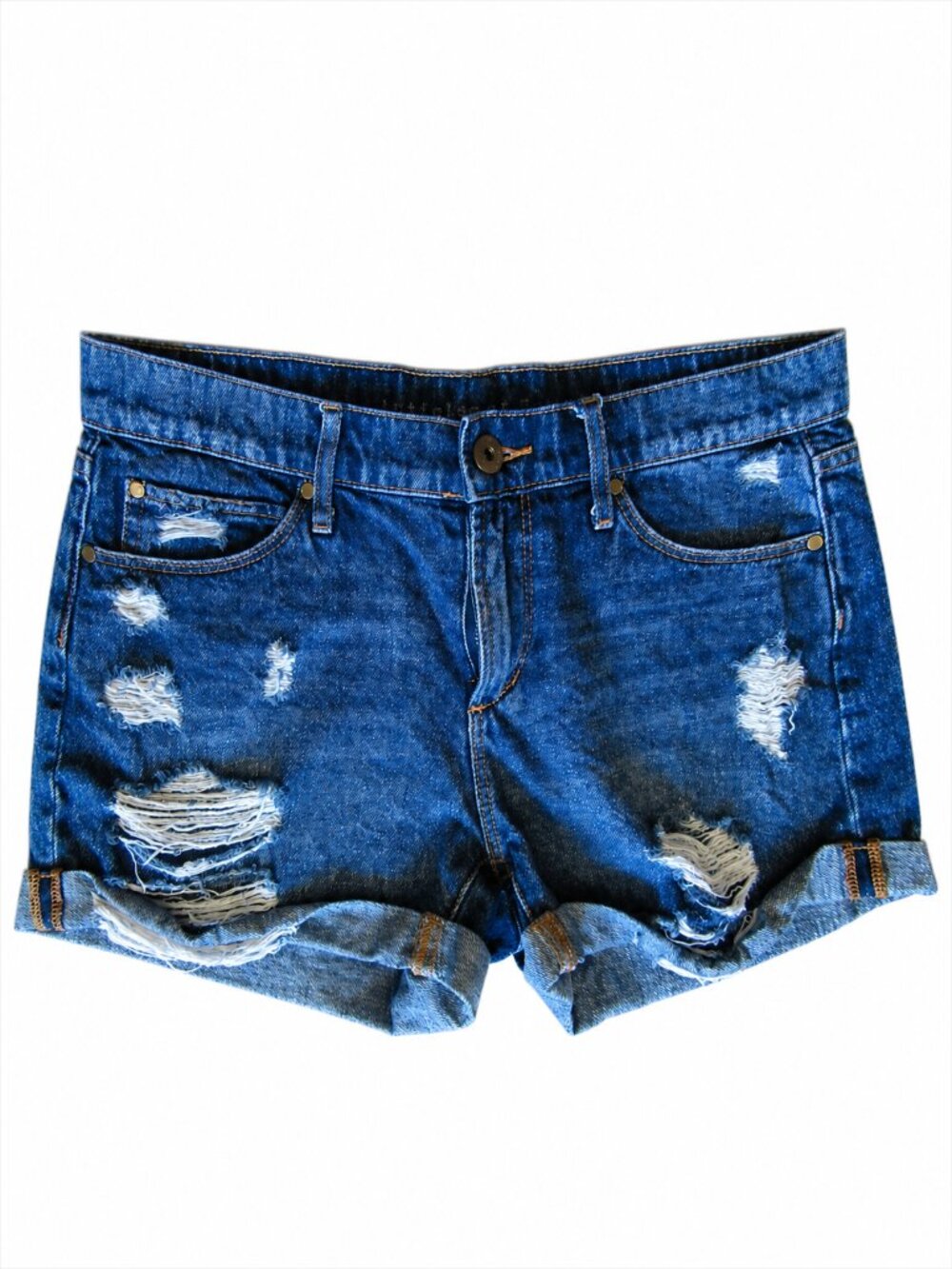 Articles of Society 100% Cotton Distressed Rolled Cuff Denim Shorts | 26
